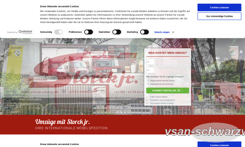 Bernhard Storck jr. GmbH Webseite